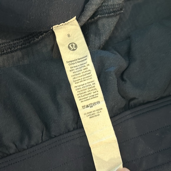 Lululemon Scuba Mid Rise Wide Leg Pant 7/8 Velvet Cord 8 True Navy - Picture 5 of 10